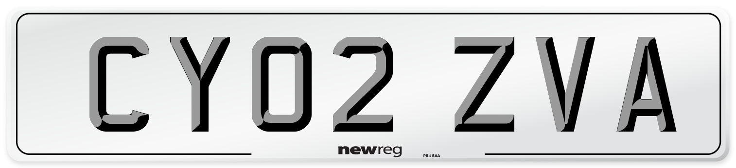 CY02 ZVA Number Plate from New Reg